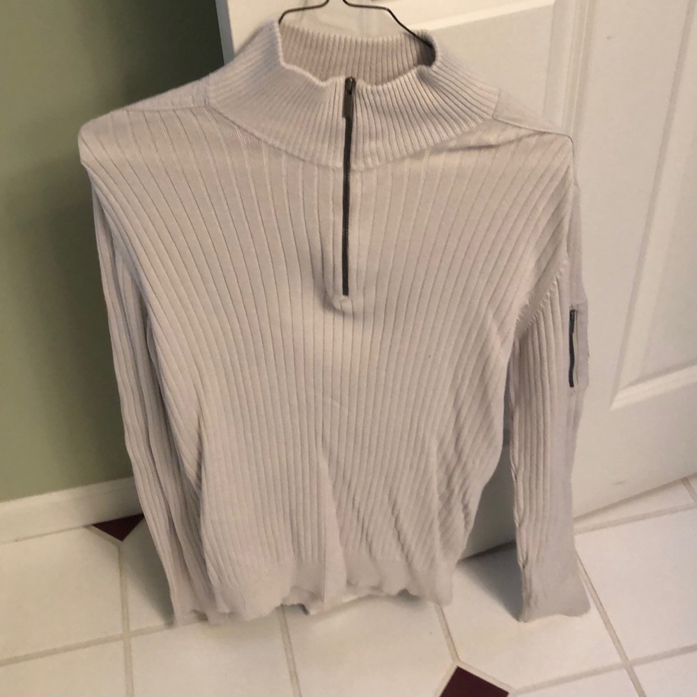 Calvin Klein Half Zip Ribbed Sweater